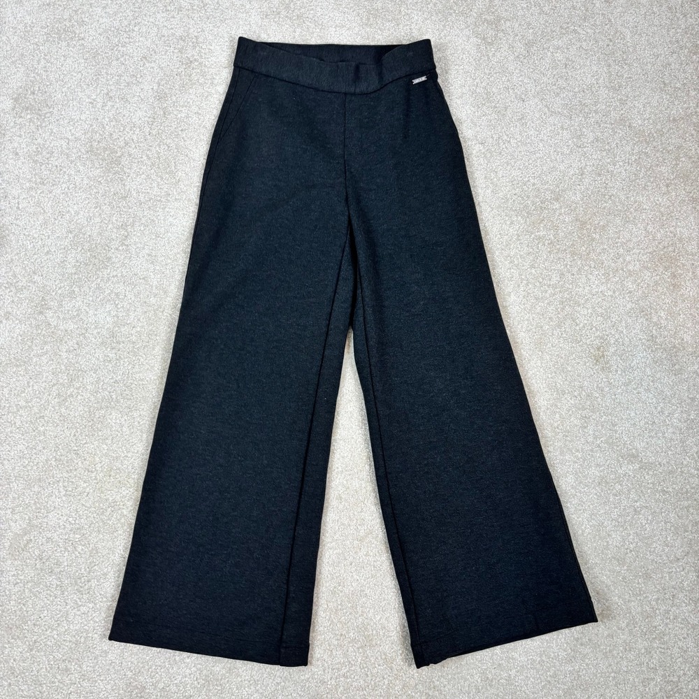 Jason Wu Womens Wide Leg Trousers Charcoal Grey Heather High Rise Pants Size S